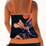 Eleganter bedruckter Tankini-Badeanzug