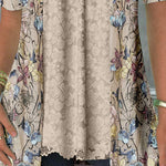 Bluse mit hohlem blumenmuster - kleiderkultausberlin