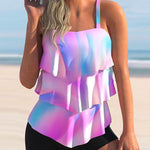 Zweiteiliger Tankini mit floralem Druck