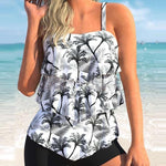 Zweiteiliger Tankini mit floralem Druck