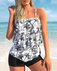 Zweiteiliger Tankini mit floralem Druck