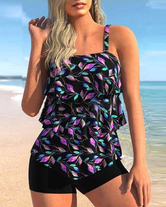 Zweiteiliger Tankini mit floralem Druck