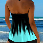 Ombre print halter neck tankini - kleiderkultausberlin