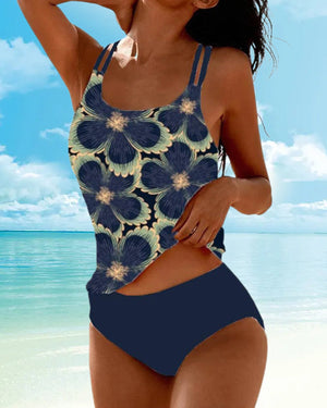 Sling-tankini mit blumenmuster - kleiderkultausberlin