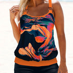 Eleganter bedruckter Tankini-Badeanzug